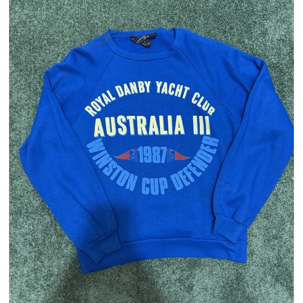 Vintage 80s Royal Danby Yacht Club Australia Sweater Blue Large